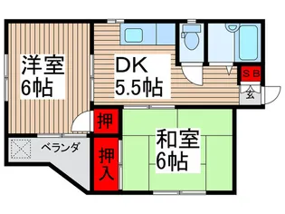 宮根第IIコーポ【2階】の間取り