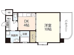 ジュネス坂本【4階】の間取り
