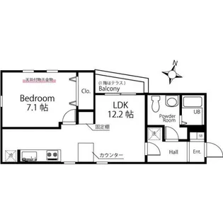 ハーミットクラブハウストゥギャザー横浜和田町【3階】の間取り