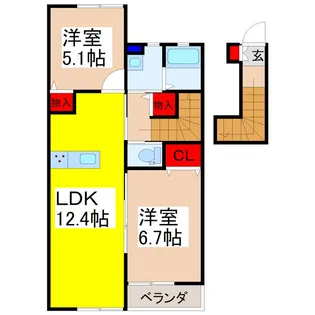 シャルマン・アムール【2階】の間取り