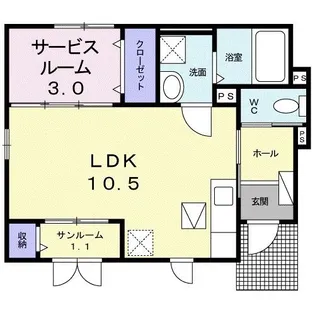 バンビーノ【1階】の間取り