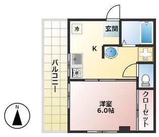 リン元本郷ハイツ【3階】の間取り