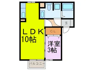 ピュアマインド【1階】の間取り