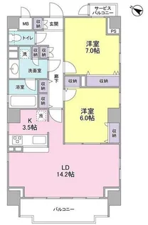 ヴェルデュール本郷 壱番館【6階】の間取り
