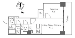 リバーシティ21新川【11階】の間取り