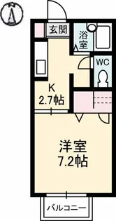 ドゥ・パシオーネ B棟【2階】の間取り