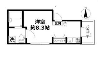 フェリスタ大島【3階】の間取り