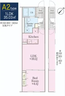 グローリオシェルト成増【1階】の間取り