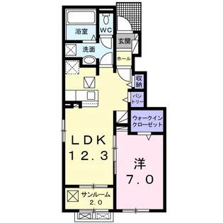 ル・シエル【1階】の間取り