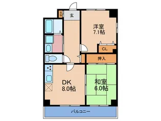 ティアラ・サガン【6階】の間取り