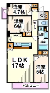 イプセ府中【3階】の間取り