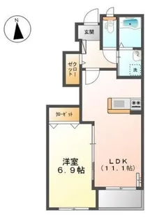 グランリヴェール【1階】の間取り