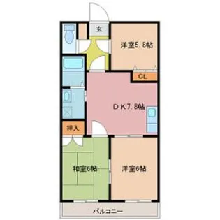 ハイツTMK C棟【2階】の間取り