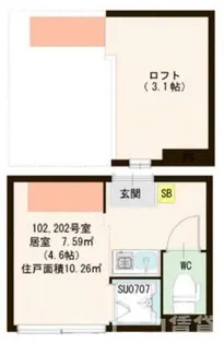ハーモニーテラス中丸町【2階】の間取り