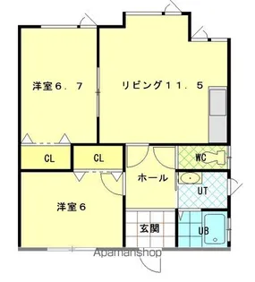 メゾン美原【2階】の間取り