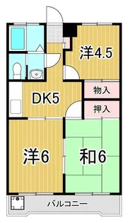 越・ゴールデンフラット【2階】の間取り
