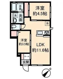 エストグローヴ【1階】の間取り