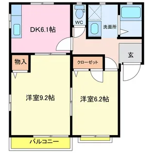 キャメロット1棟【1階】の間取り