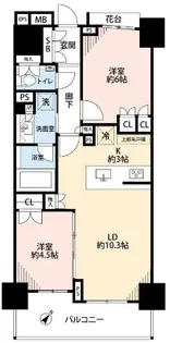 パークハウス文京千石【8階】の間取り
