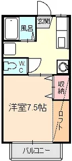 ペアシティ井手B【1階】の間取り