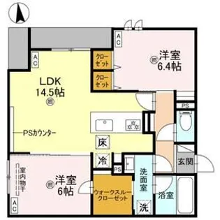 ココルトリシア【1階】の間取り