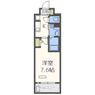 エグゼ難波南【8階】の間取り