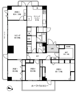 ヒルトップ道灌山【3階】の間取り