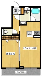 ドミール行徳【1階】の間取り