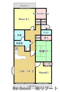 ラ・アトレ松戸【分譲賃貸】【2階】の間取り