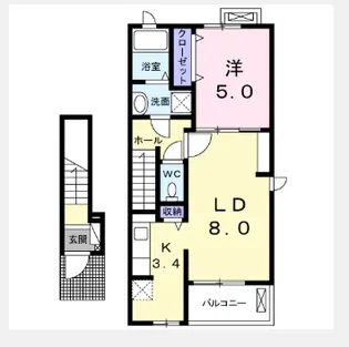 ベルフェアリー【2階】の間取り