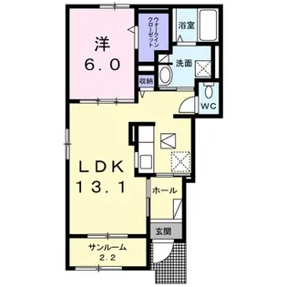 クレール・リードII B【1階】の間取り