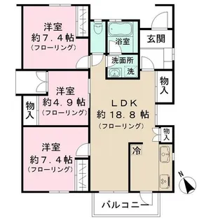 ベルメゾン恵比寿【3階】の間取り