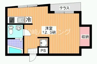 ブリッジM中野【1階】の間取り