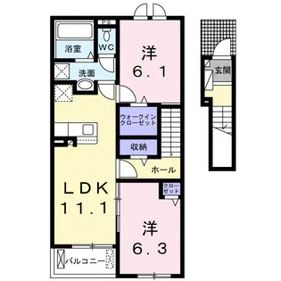 ボヌールヴィラ【2階】の間取り