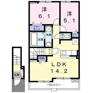 アマネセル【2階】の間取り