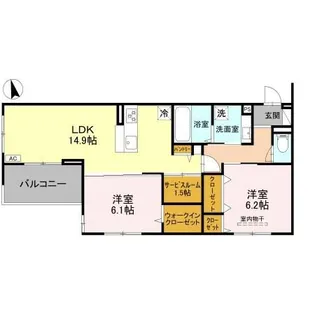 Nigawa Residence【2階】の間取り