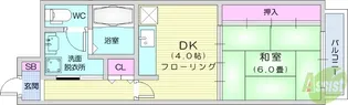 朝日プラザ大和町エザース【11階】の間取り
