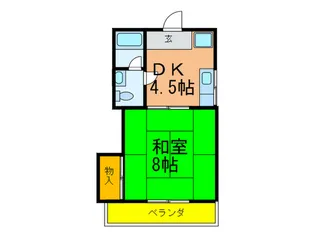 ハイツ山坂【4階】の間取り
