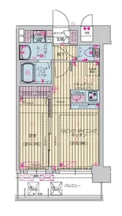 プレリス北巽駅前ラバルス【7階】の間取り