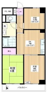 ライオンズマンション上板橋【4階】の間取り