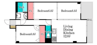 ライオンズマンション徳吉【2階】の間取り