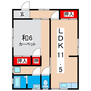 コーポまつあいII【2階】の間取り