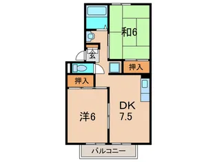 プレジール緑ヶ丘【2階】の間取り