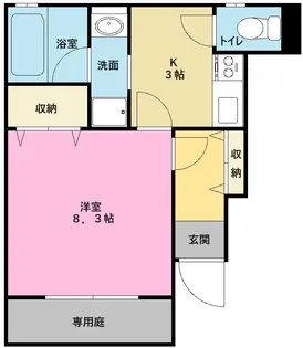 ティエラ向島II【1階】の間取り