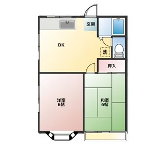 若命ハイツ【2階】の間取り