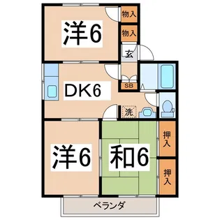 グランドールパレス B【1階】の間取り