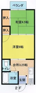 メゾンリバーサイド【2階】の間取り