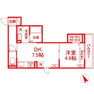 D‘Bless横須賀I【3階】の間取り