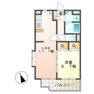 イル・コリーヌII【1階】の間取り