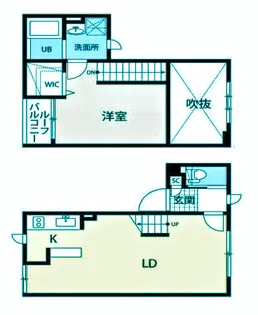 ラピス大井町2【4階】の間取り